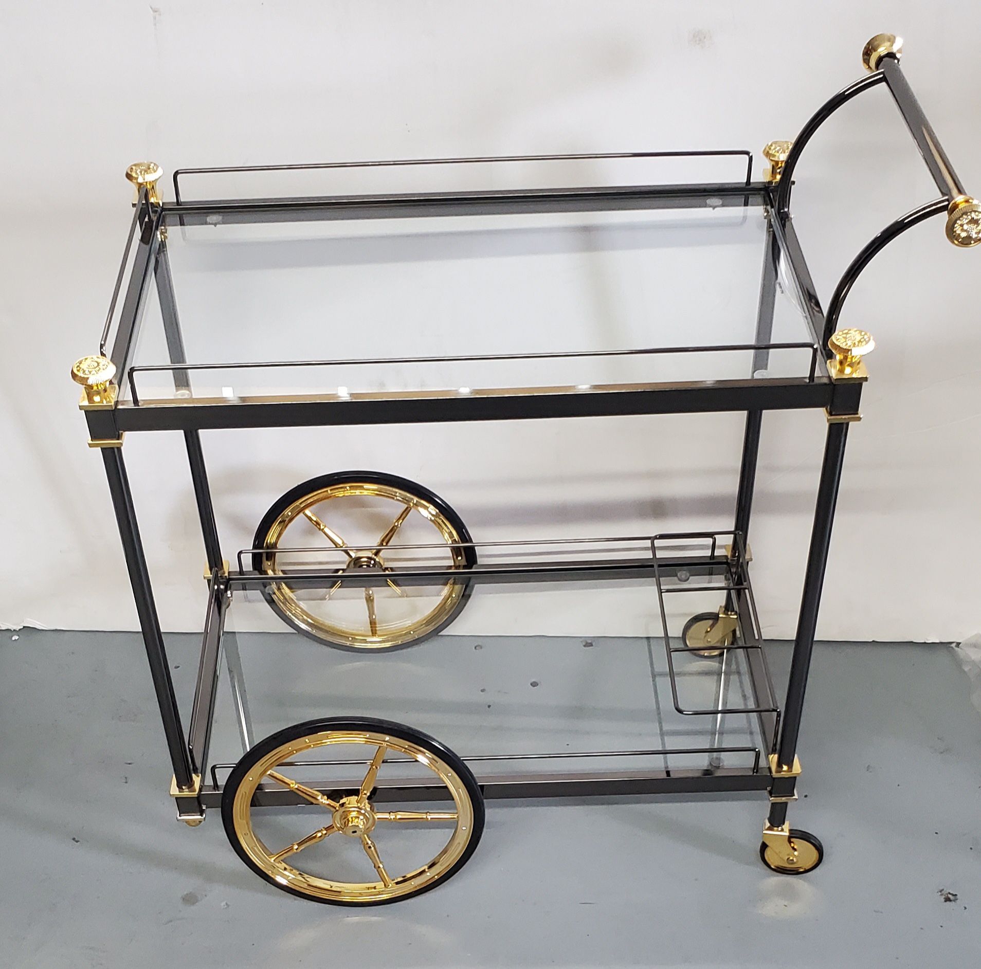 Brass And Glass Bar Cart