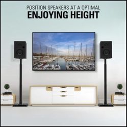 Mounting Dream Speaker Stands Height Adjustable Bookshelf Speaker Stand Pair for Universa