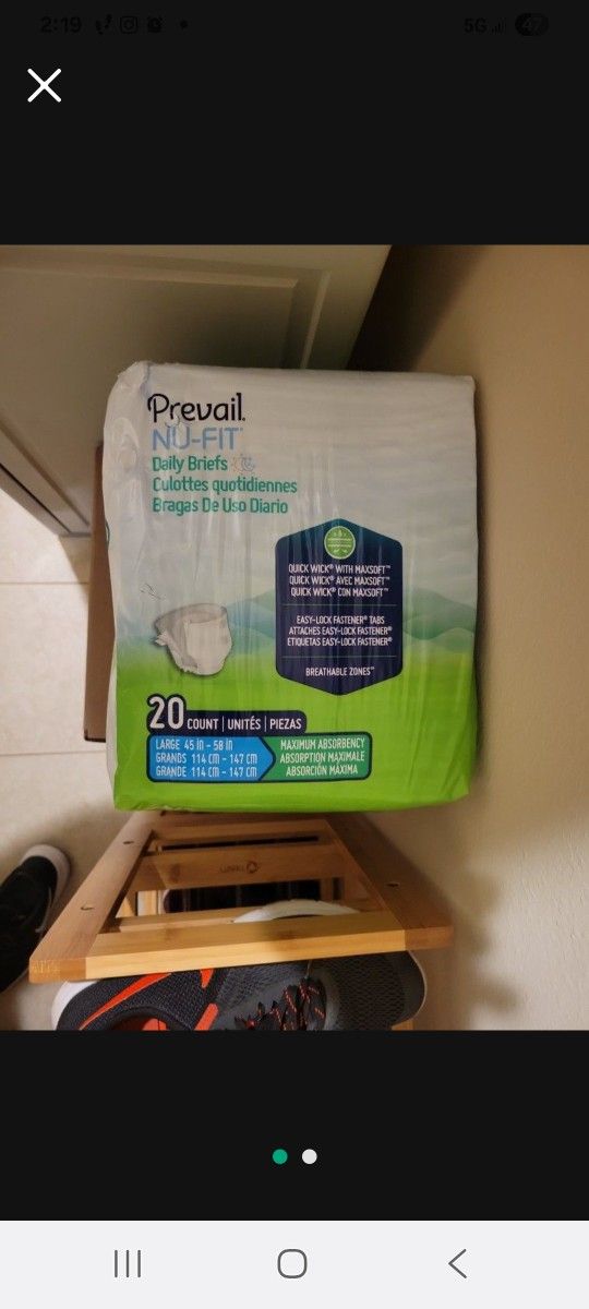 Adult Diapers 18 Count Size Large