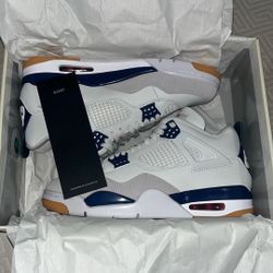 Jordan 4 Blue Navy SB New Comes With Goat Authenticity Og Box Size 10