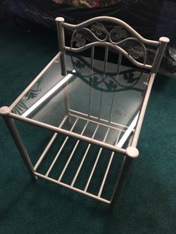 Glass small table or nightstand