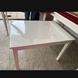 2 white wood Kids Tables