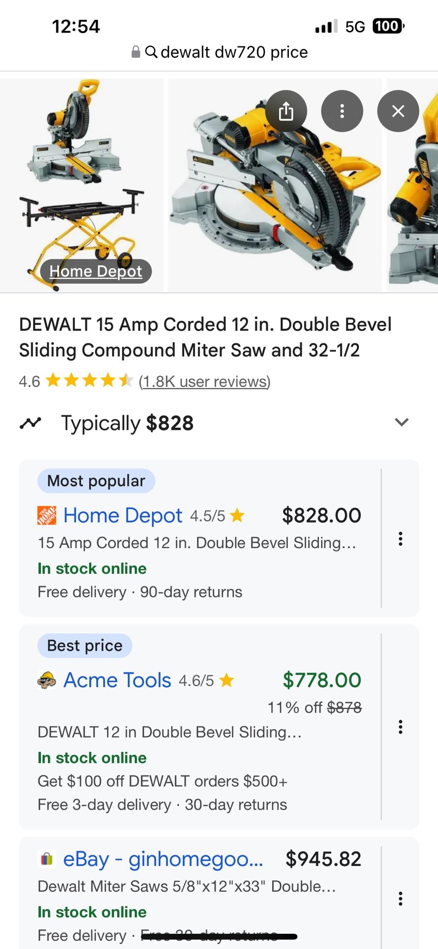 Dewalt DWX-720 Miter Saw