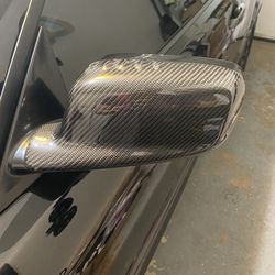 REAL CARBON FIBER SIDE VIEW MIRROR CAPS  BMW E46 COUPE ONLY