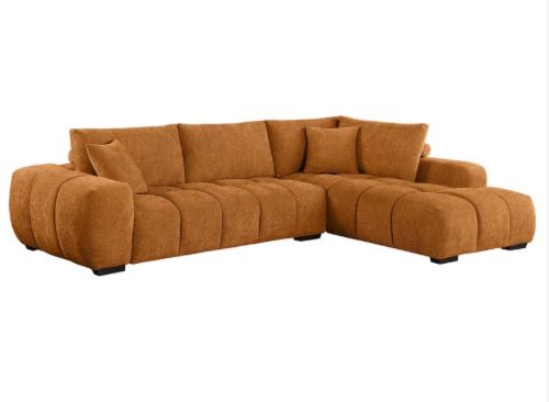 Camacho Upholstered Chaise Sectional Sofa Orange