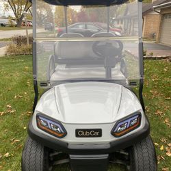 Club Car Tempo Golf Cart High Speed Motor 21 MPH, 4 Pass, LED Headlights & Taillights, Turn Signals, 4 Way Flashers, Break Lights, Bi-fold Winds. MORE