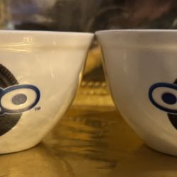 Vintage Set Of 2 Nabisco Oreo Cookies Ice Cream / Cereal Bowls EUC Harvest House