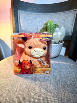 Highland Cow Squeeze Toy in Box