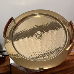 Big Serving Tray Brass Made In India 