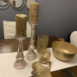 Gold Candle Holder 