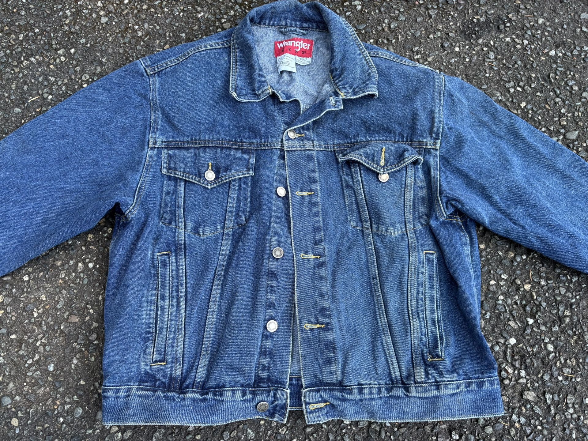 Vintage 90's Wrangler Blue Jeans Jacket, Large