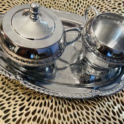 Silver Cream and Sugar Set