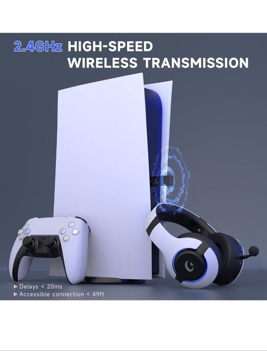New Wireless Gaming Headset PS5 PS4 PC NINTENDO SWITCH TVS Bluetooth, Aux