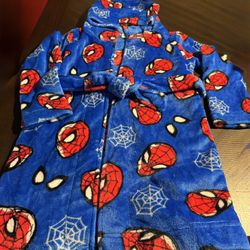 Marvel - Spiderman Blue Bath Robe - Size 6/7