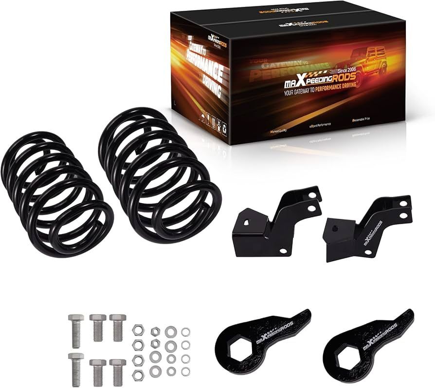 3” Front & 4" Rear Drop Lowering Kit for 2000-2006 GM Tahoe/Suburban/Avalanche Yukon/Yukon XL Escalade w/Torsion Keys Coil Springs kit