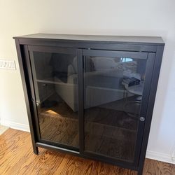 FREE bookcase with sliding glass doors