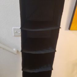 Six Shelf Hanging Shoe Rack, Belt Loop, Hat/Belt Rack