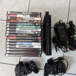 PS2 Slim With 16 Games