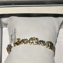 14k Elephant Bracelet 