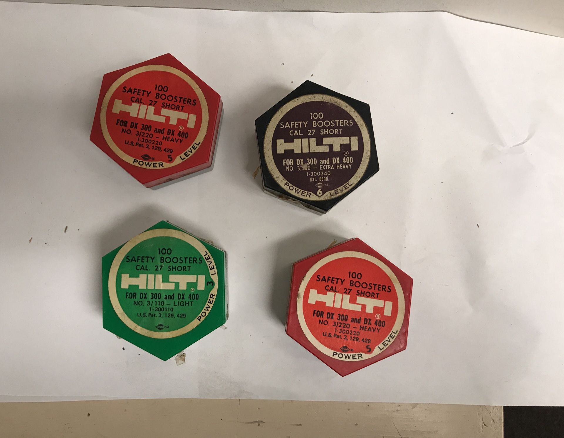 Hilti Safety Boosters Powder Driven Power Fasteners (4) Boxes .27 Caliber