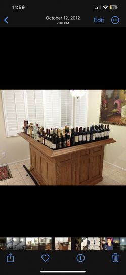 Bar - Solid Walnut - Very Nice - 84” Wide