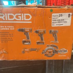 Rigid 18 V Five Piece Tool Combo Set