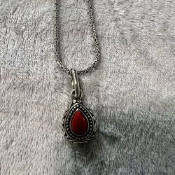 Bali Design Necklace with Red Chili Charm