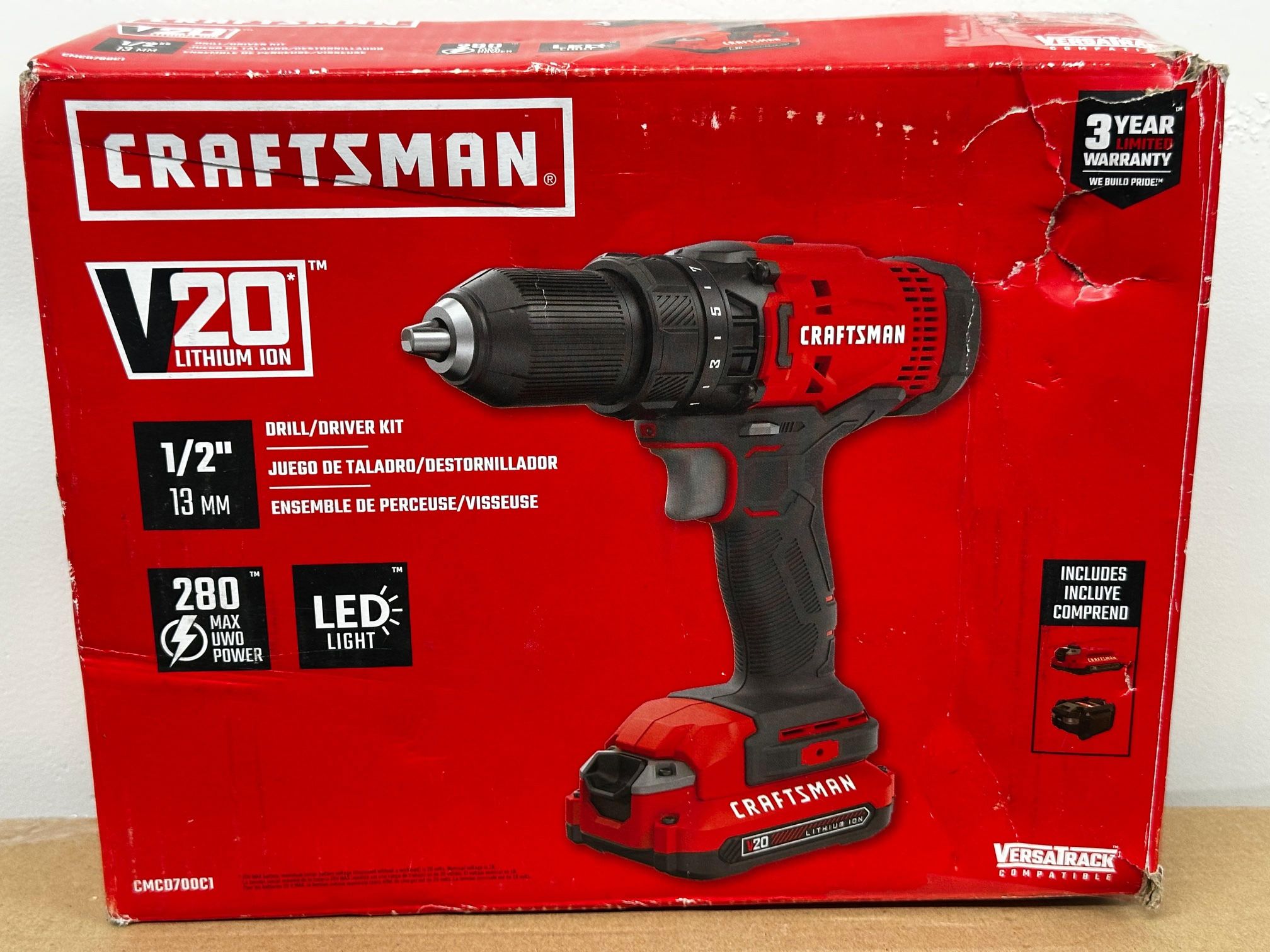CRAFTSMAN V20 20-volt Max 1/2-in Keyless Cordless Drill 1 -Batteries Included
