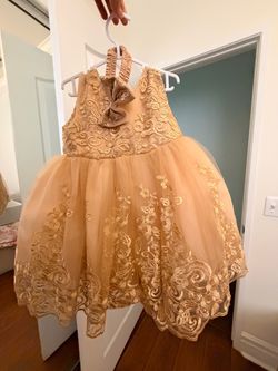 Gold toddler dress