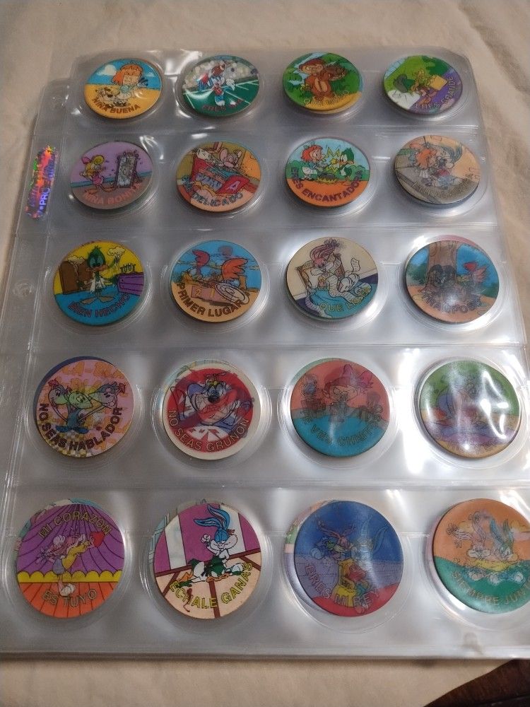 Tazos Sabritas Mexico Tiny Toons. Sabritazos Movibles 1994 Pogs