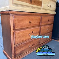 Six Drawer Real Wood Tv Stand Dresser Chest Tocador 