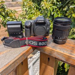 Canon 80D DSLR Camera + 18-135mm Lens