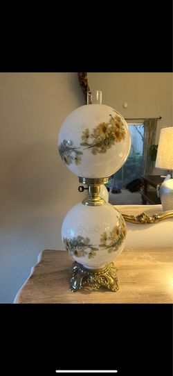 Vintage Double Round Hurricane Lamp