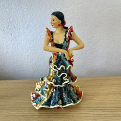 Mosaic Flamenco Spanish Lady Dancer Figurine Spain Tile Art Multicolor