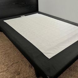 Bed Frame And Nightstands Dark Brown