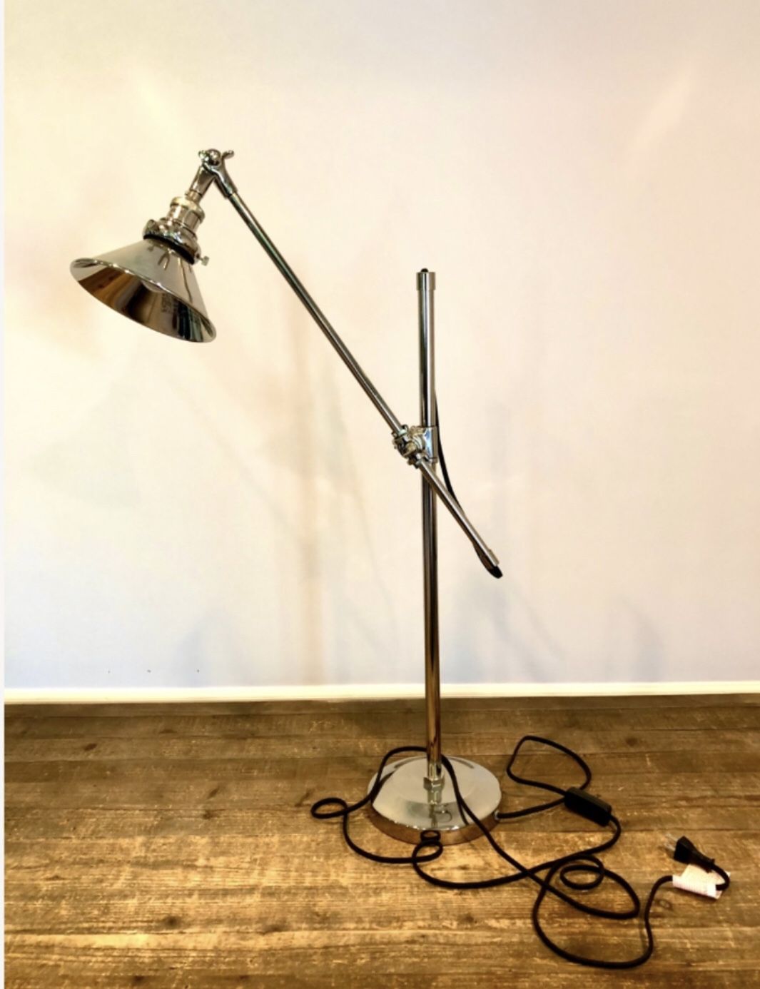 Restoration Hardware (RH) Counterpoise Task Floor Lamp Polished Chrome