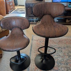 Brown Bar Stools (Set of 2)