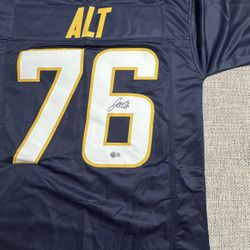 Joe Alt Signed Autograph Custom Jersey - Beckett Coa - LA CHARGERS