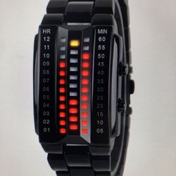 Men’s Black Binary Watch 
