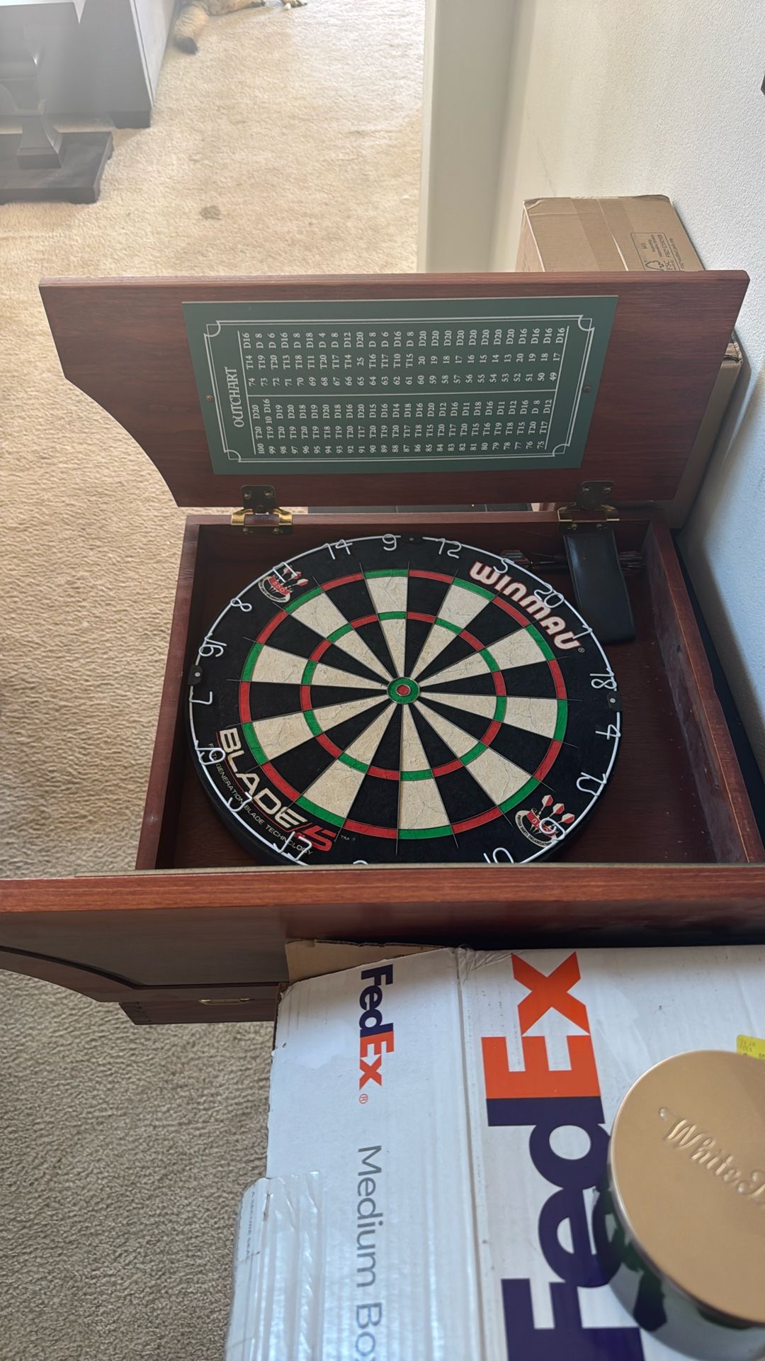 Dart Board With Case