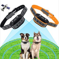 WIEZ GPS Wireless Dog Fence, Electric Dog Fence for Outdoor, Range 65-3281ft, Adjustable Warning Strength, Rechargeable, Pet Containment System