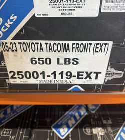 King Shocks - Tacoma - 25001-119-EXT & 25001-121 - Toyota Tacoma