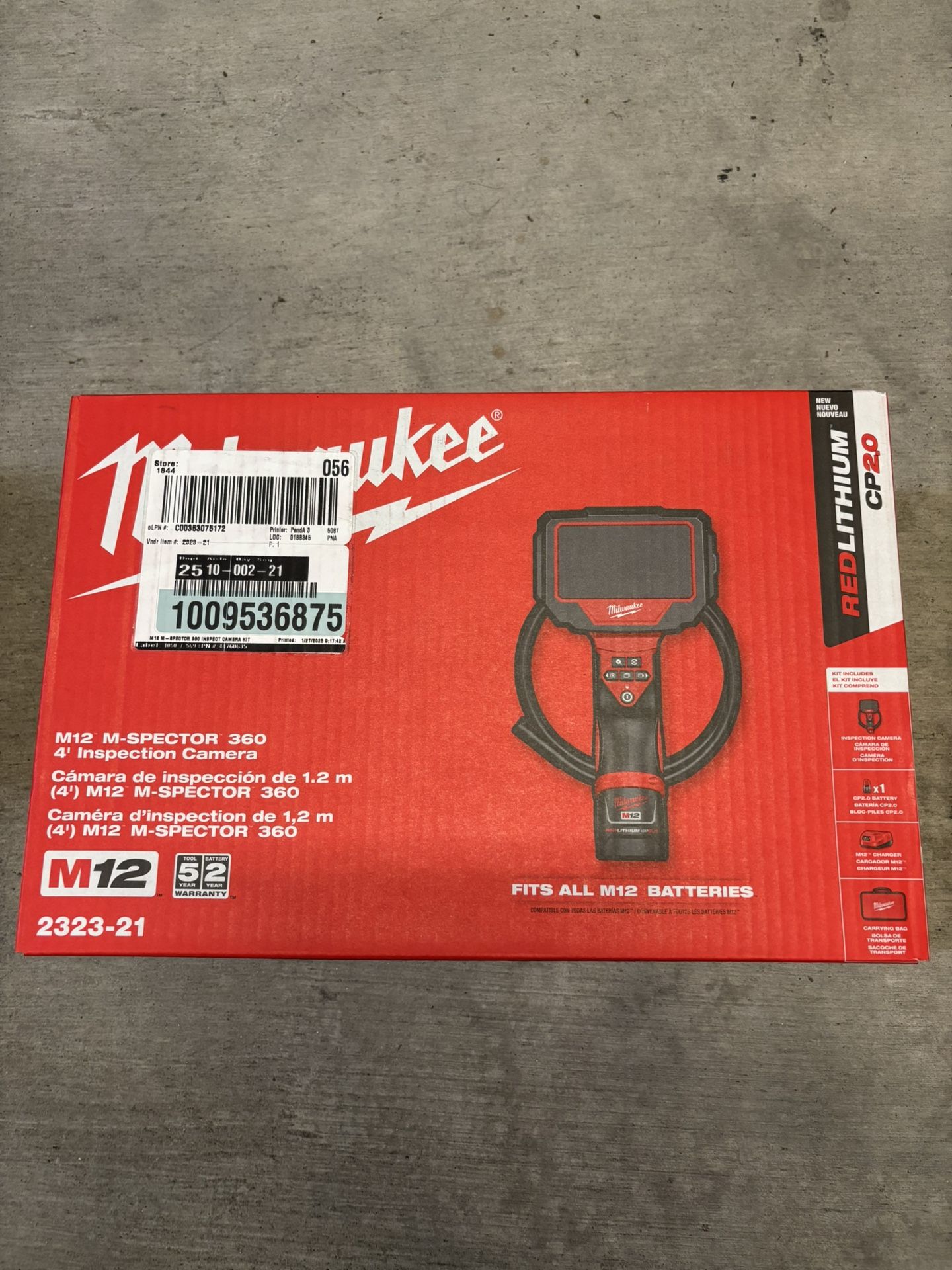 M12 Inspection camera 4’