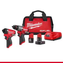 Milwaukee M12 FUEL 12-Volt  Brushless Cordless Hammer Drill and Impact Driver 