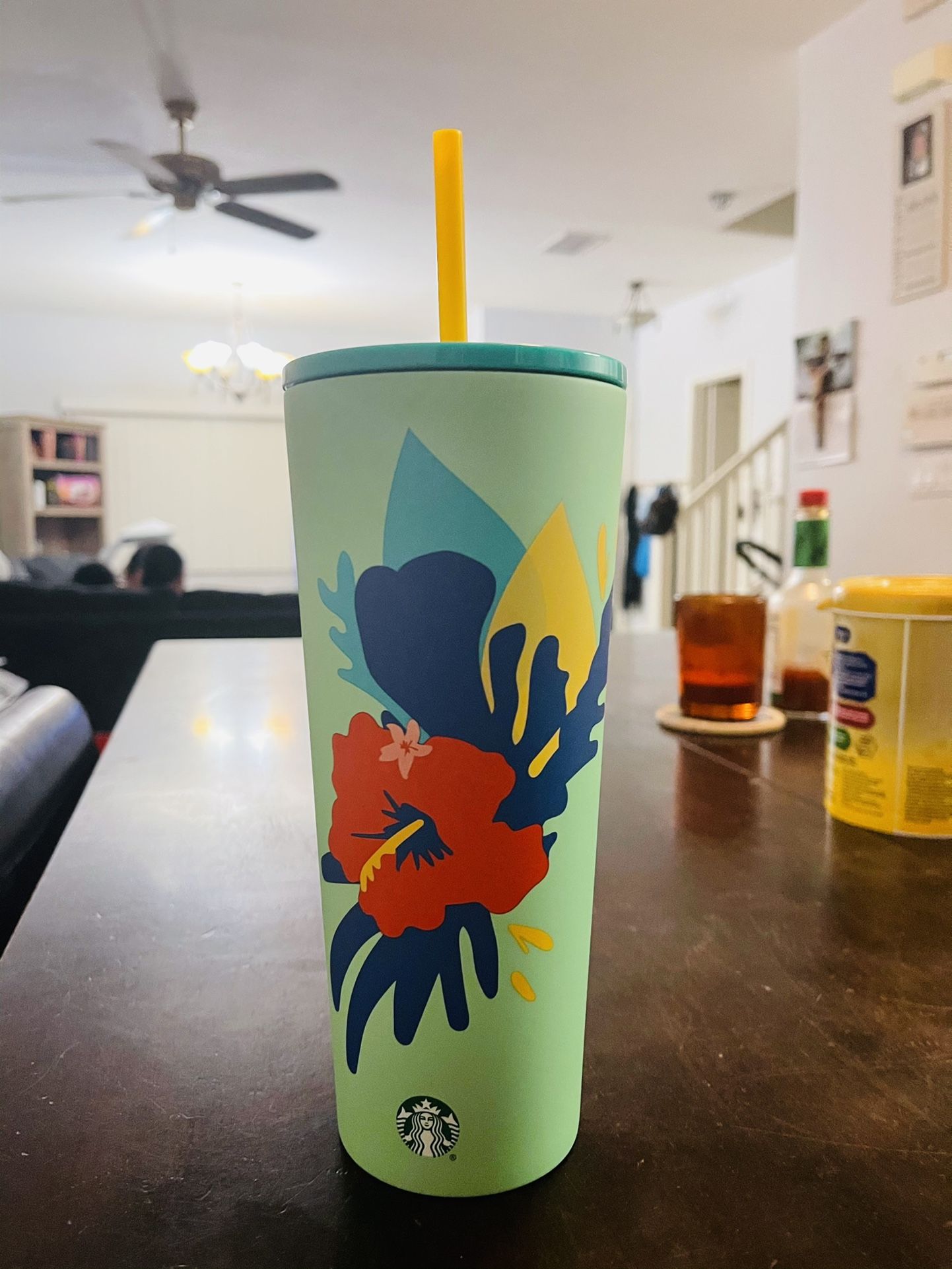 Mint hibiscus Stainless Steel tumbler 2020