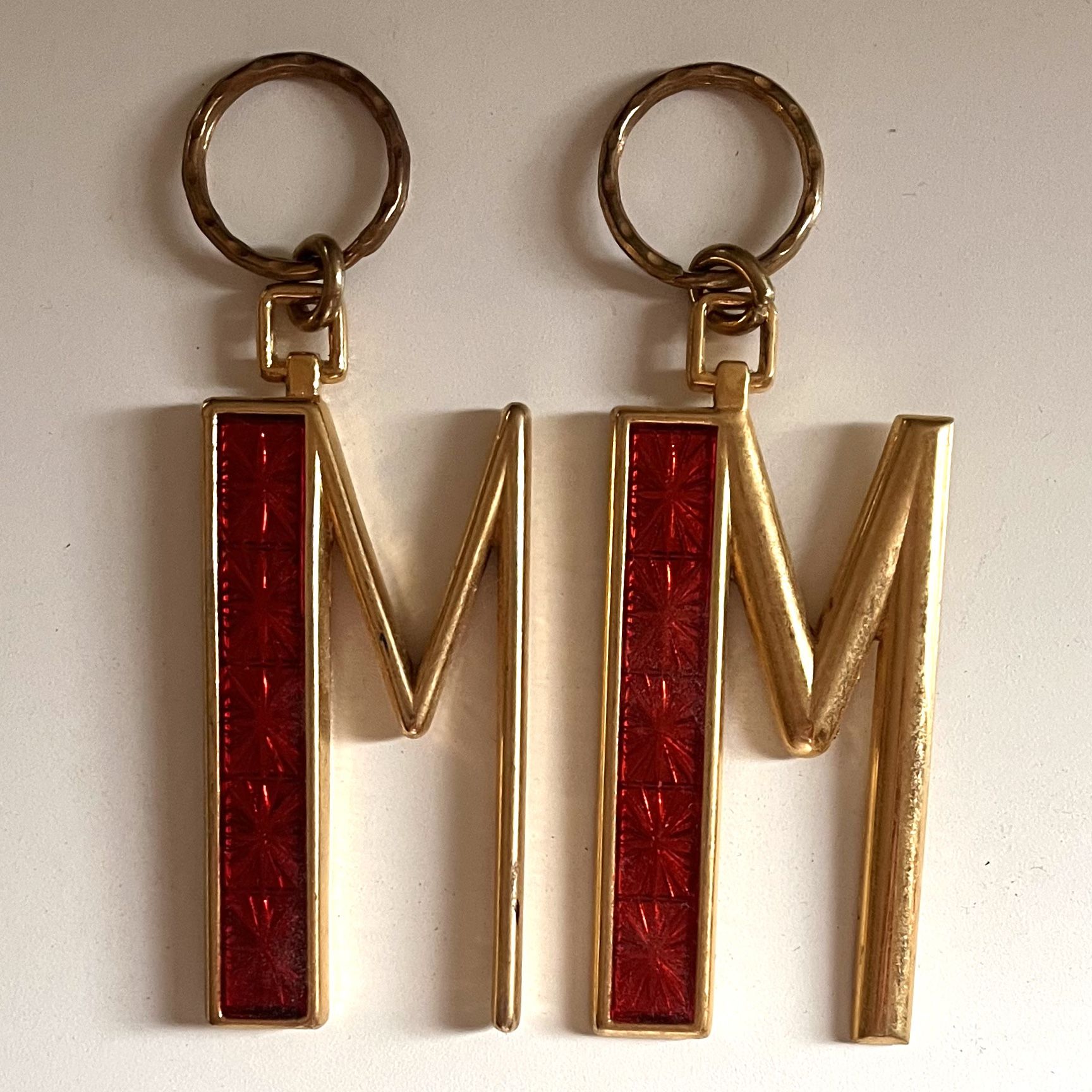 INITAL “M” 70’s—80’s SAMPLE KEYRINGS