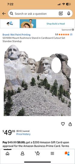 Mount Rushmore Cardboard Stand