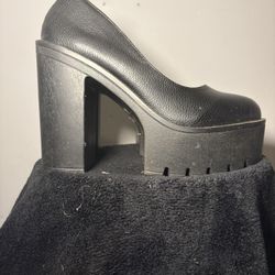 Black platform heels