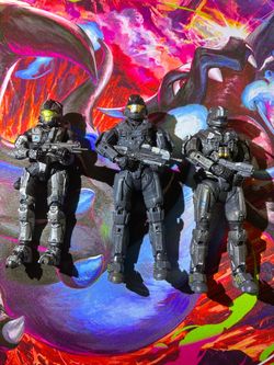 Halo Reach and Halo 3 McFarlane Toys Lot Grey Spartans Used
