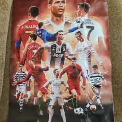 CR7 vinyl cloth poster Cristiano Ronaldo soccer banner